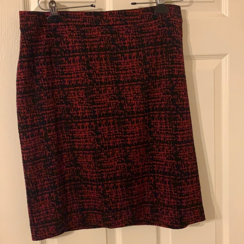 Beautiful blackred Midi cotton Skirt